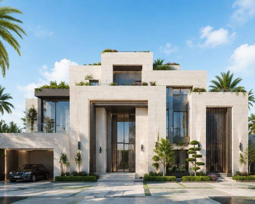 Lightweight alternatives to natural stone for villa projects