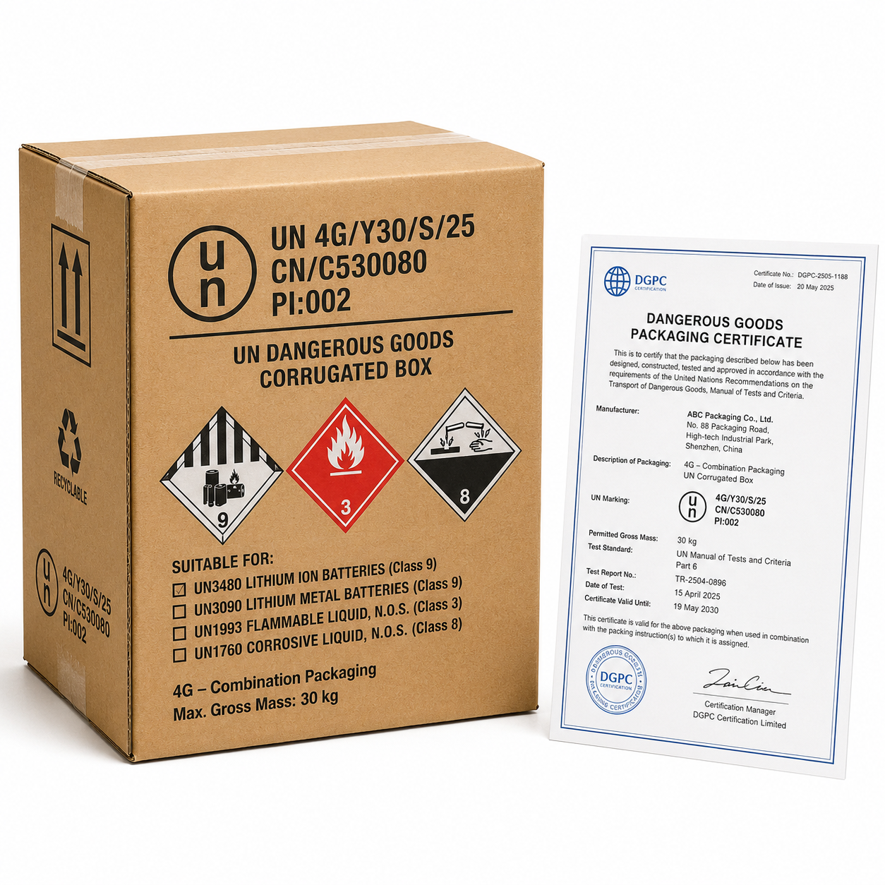 UN Dangerous Goods Corrugated Box